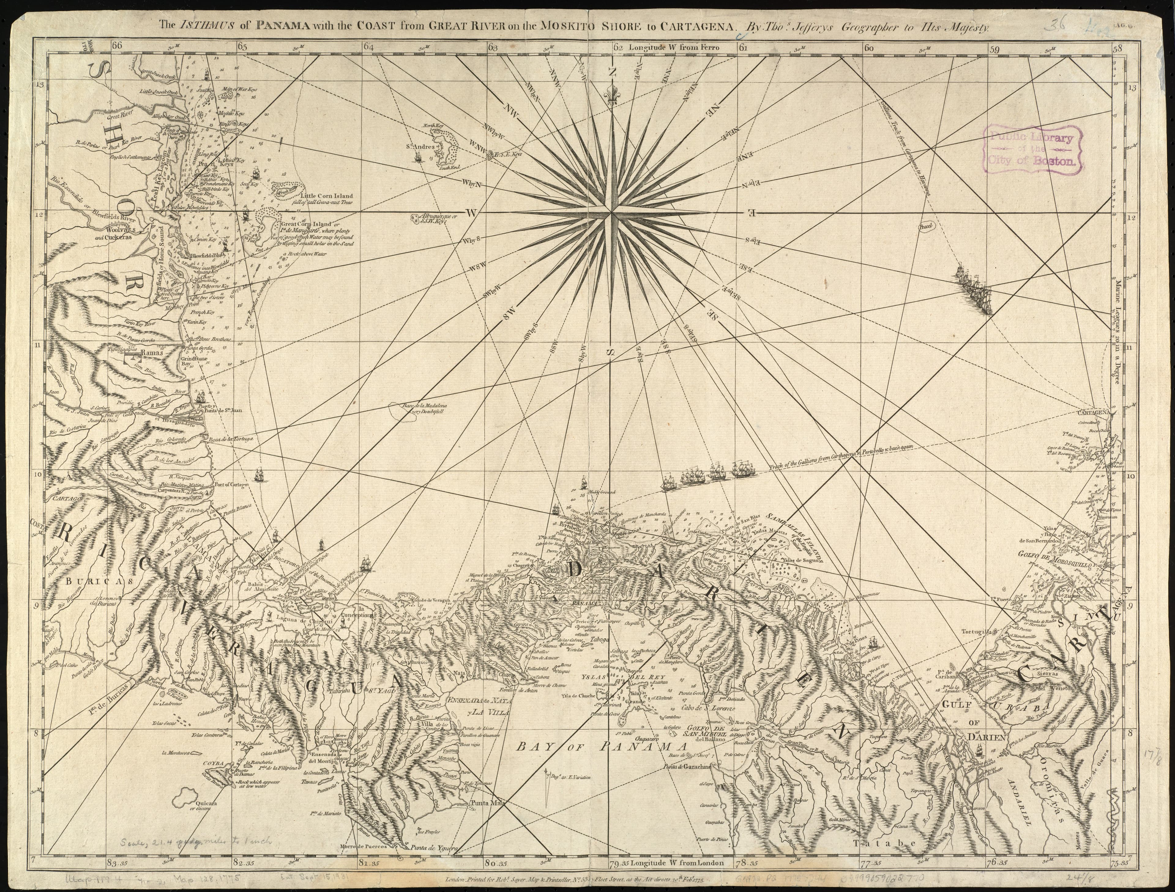 The Isthmus of Panama with the Coast from Great River on the Moskito Shore to Cartagena