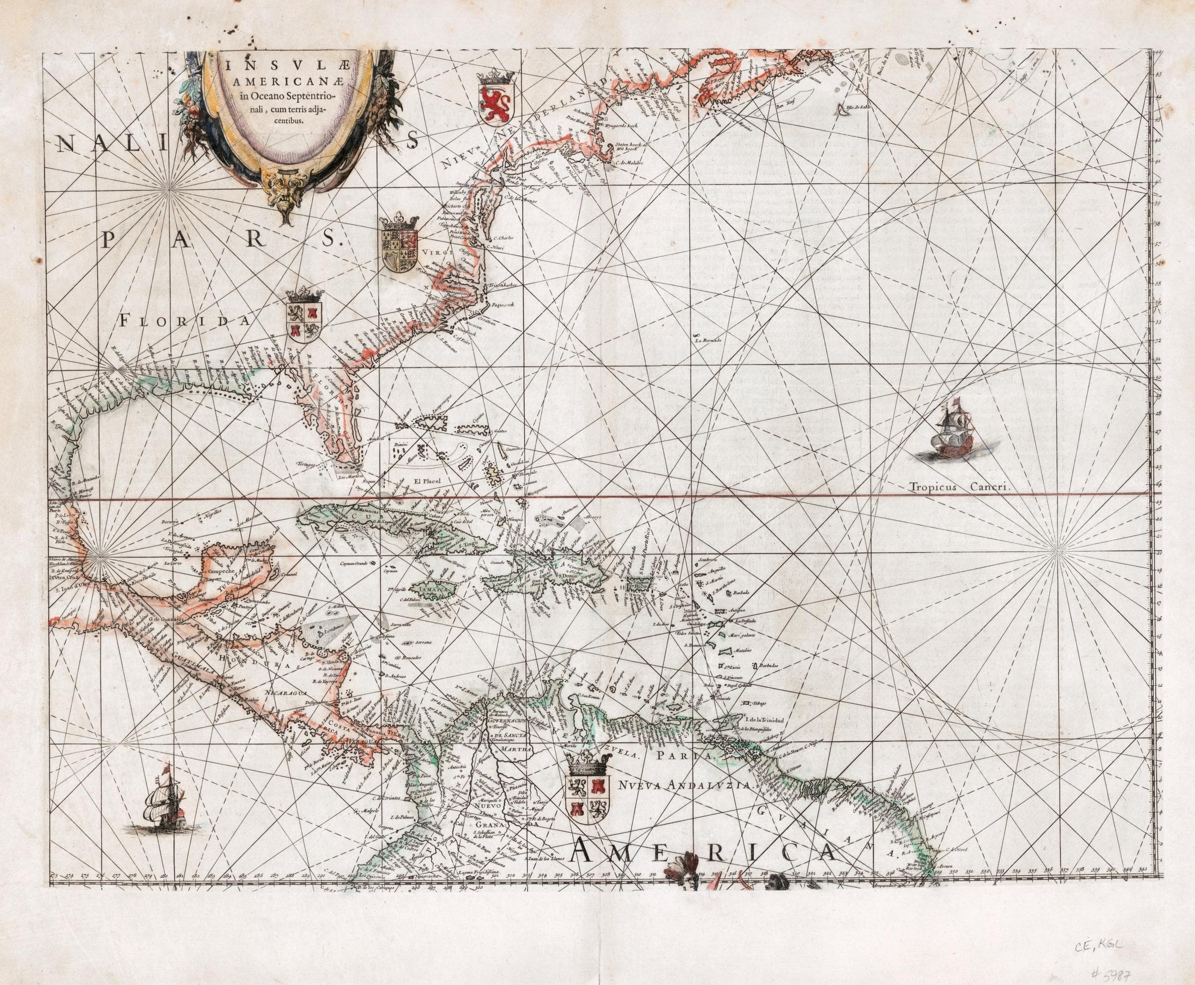 Insulæ Americanæ in Oceano Septentrionali cum terris adjacentibus