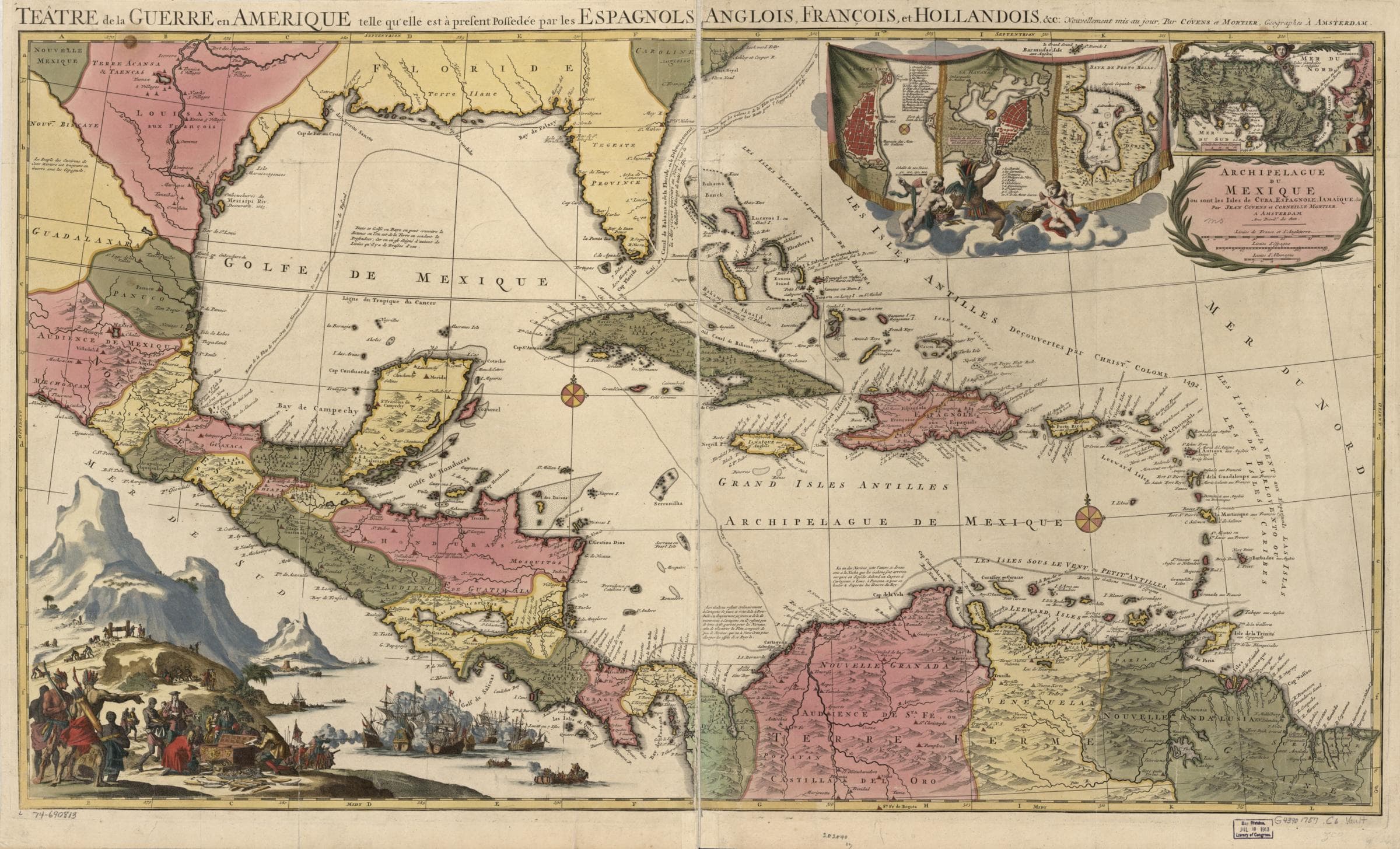 Archipelague du Mexique — con insertos de Portobelo e Istmo de Panamá
