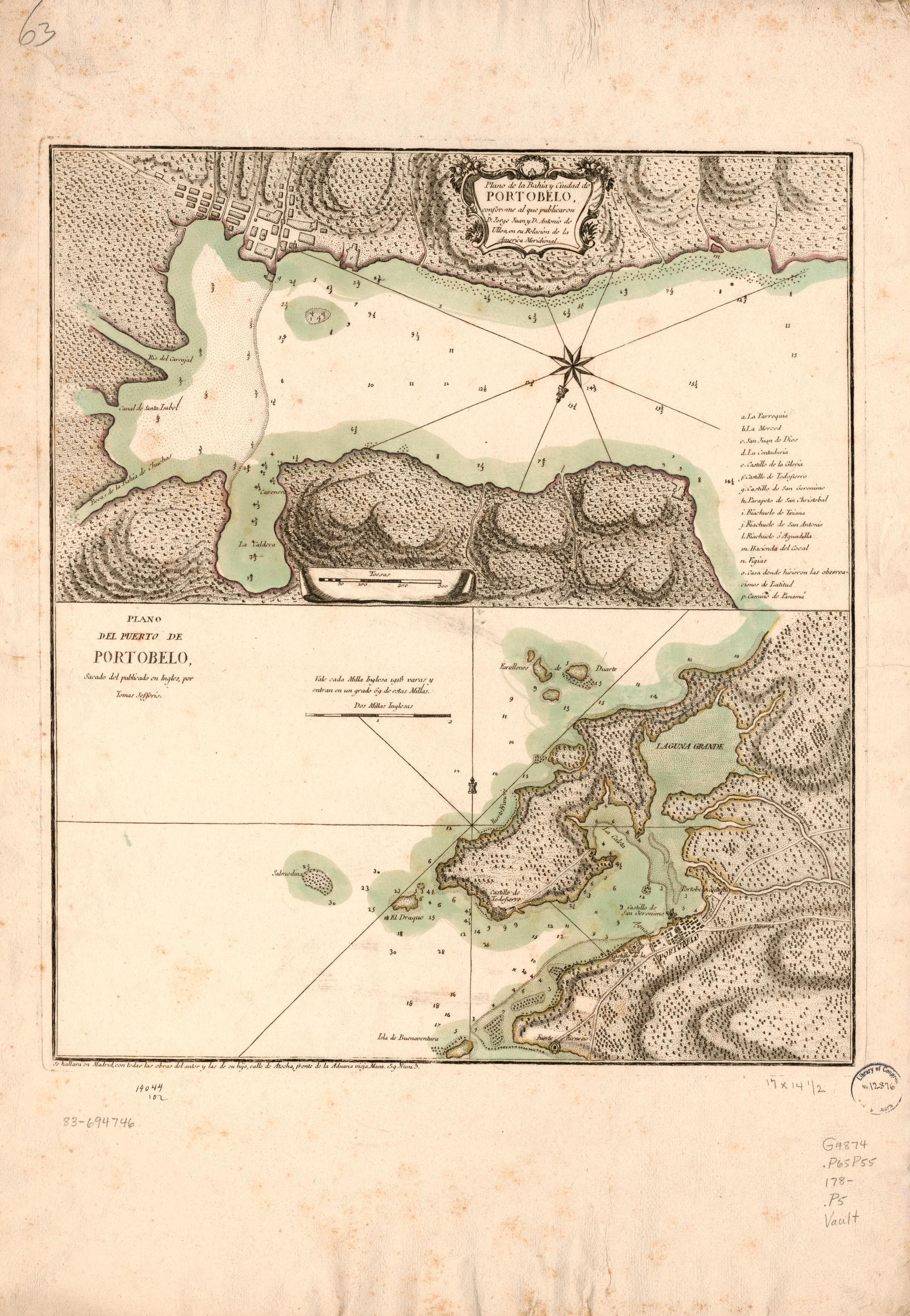 Plano de la Bahía y Ciudad de Portobelo