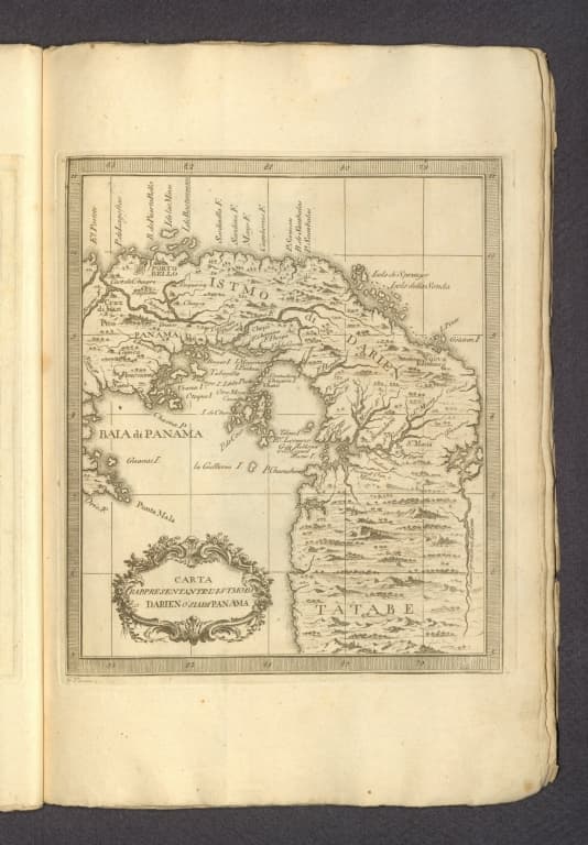 Carta rappresentante dell'Istmo di Darien o sia di Panama