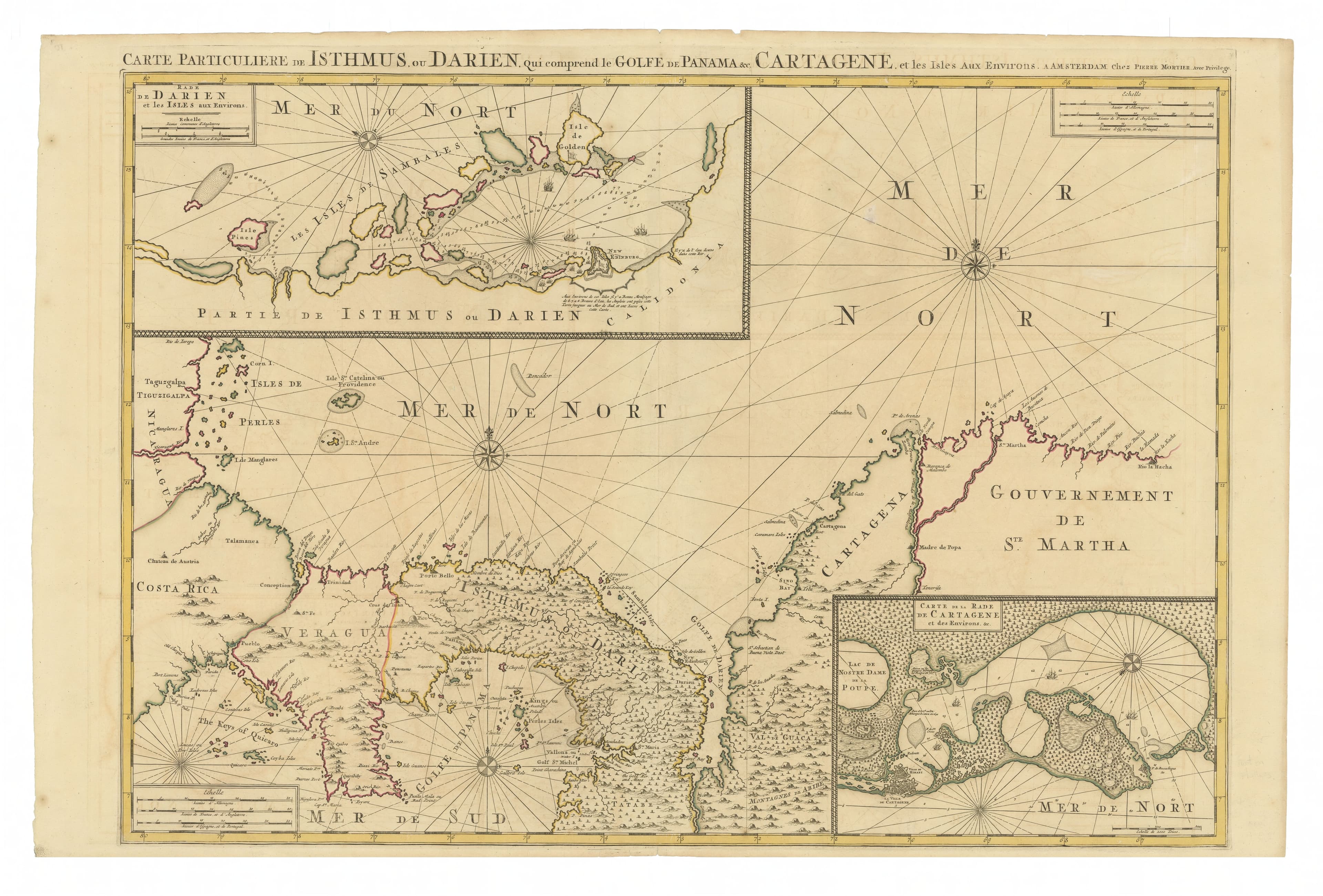 Istmo y Darién con el golfo de Panamá